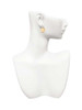 3 Merry Monkeys Goldtone Engraved Explore Dream Discover Disc - Clip On Earrings