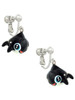 3 Merry Monkeys Resin Killer Whale - Clip On Earrings