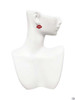 3 Merry Monkeys Silvertone Red Enamel Vampire Lips - Clip On Earrings