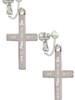 3 Merry Monkeys Stainless Steel Jeremiah 29:11 - I Have Plans for You Engraved Cross - Clip On Earrings