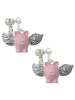 3 Merry Monkeys Pink Flying Pig with Wings - Clip On Earrings