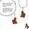 3 Merry Monkeys Resin Brown Pony - Rope Charm Bead Dangle