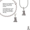 Antiqued Teddy Bear Rope Charm Bead Dangle