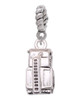 3 Merry Monkeys Silvertone 3-D Fire Engine - Rope Charm Bead Dangle