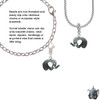 3 Merry Monkeys Resin Grey Elephant - Rope Charm Bead Dangle