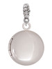 3 Merry Monkeys Silvertone 20mm Round Locket - Rope Charm Bead Dangle