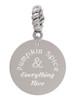 3 Merry Monkeys Stainless Steel Pumpkin Spice and Everything Nice Disc - Rope Charm Bead Dangle