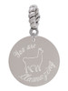 3 Merry Monkeys Stainless Steel You are LLAMAZING Llama Disc - Rope Charm Bead Dangle