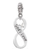 God's Love Infinity Sign Rope Charm Bead Dangle