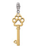3 Merry Monkeys Goldtone Open Paw Key - Rope Charm Bead Dangle