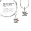 3 Merry Monkeys Silvertone Letter to Santa - Rope Charm Bead Dangle
