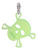 3 Merry Monkeys Acrylic Large Lime Green Skull - Rope Charm Bead Dangle