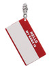 3 Merry Monkeys Acrylic Red "Hello" Name Tag - Rope Charm Bead Dangle