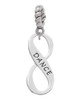 Dance Infinity Sign Rope Charm Bead Dangle