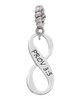 Proverbs 3:5 Infinity Sign Rope Charm Bead Dangle
