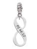 Psalm 46:10 Infinity Sign Rope Charm Bead Dangle
