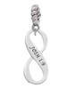Joshua 1:9 Infinity Sign Rope Charm Bead Dangle
