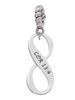 1 Corinthians 13:4 Infinity Sign Rope Charm Bead Dangle
