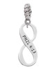 Philippians 4:13 Infinity Sign Rope Charm Bead Dangle