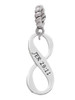 Jeremiah 29:11 Infinity Sign Rope Charm Bead Dangle