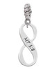Matthew 5:8 Infinity Sign Rope Charm Bead Dangle