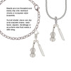 Violin and Bow Rope Charm Bead Dangle