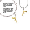 Gold Tone 9mm Handgun Rope Charm Bead Dangle