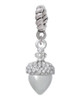 Small Acorn with Crystals Rope Charm Bead Dangle