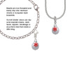Ornament with Red Snowflake Rope Charm Bead Dangle