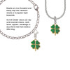 Opaque Green Lucky Four Leaf Clover Rope Charm Bead Dangle