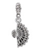 Fan with AB Crystal Rope Charm Bead Dangle