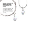 3-D White Cupcake with Sprinkles Rope Charm Bead Dangle