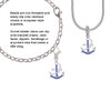Blue Crystal Anchor Rope Charm Bead Dangle