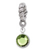 Crystal Lime Green Channel Drop Rope Charm Bead Dangle