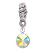 Crystal Clear AB Channel Drop Rope Charm Bead Dangle