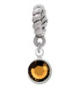Crystal Brown Channel Drop Rope Charm Bead Dangle