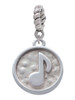 Music Note - Round Seal Rope Charm Bead Dangle