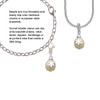 Gold Tone Ornament with White Snowflake Rope Charm Bead Dangle