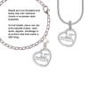 3/4'' Lil Sister Cutout Open Heart Rope Charm Bead Dangle