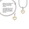 Gold Tone Crystal Open Heart Rope Charm Bead Dangle