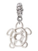 Cutout Sea Turtle Rope Charm Bead Dangle