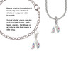 Multicolored Crystal Fortune Cookie Rope Charm Bead Dangle