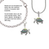 Enamel Side Turtle Rope Charm Bead Dangle