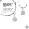 Disc with Crystal Heart Rope Charm Bead Dangle