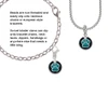 Teal Paw on Black Disc Rope Charm Bead Dangle
