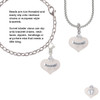 Precious White Heart with Baby Feet Rope Charm Bead Dangle