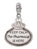 Keep Calm The Pharmacist is Here Rope Charm Bead Dangle