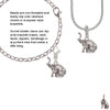 Elephant with Baby Rope Charm Bead Dangle