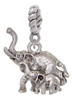 Elephant with Baby Rope Charm Bead Dangle