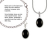 Small Black Acrylic Oval Rope Charm Bead Dangle